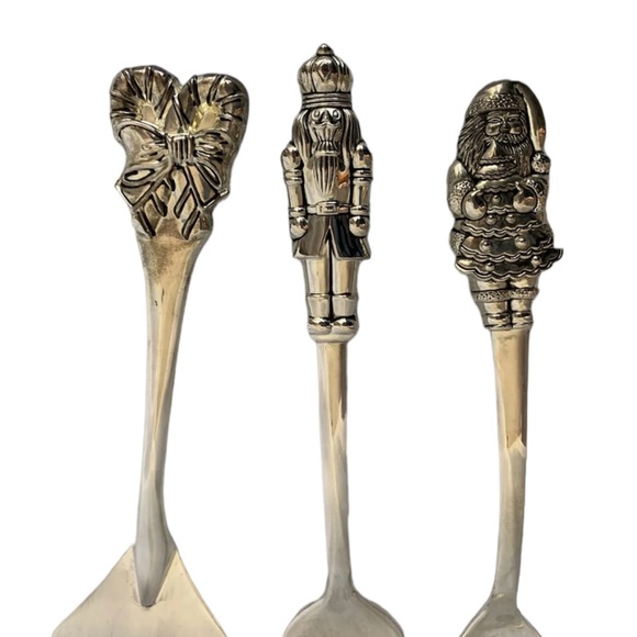 International Silver Company Christmas Holiday 3 PC Serving Set Silver Plated - Picture 4 of 9